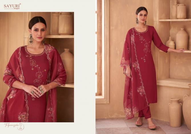 Sayuri Saffron Heavy Festive Wear Wholesale Designer Salwar Suits Catalog